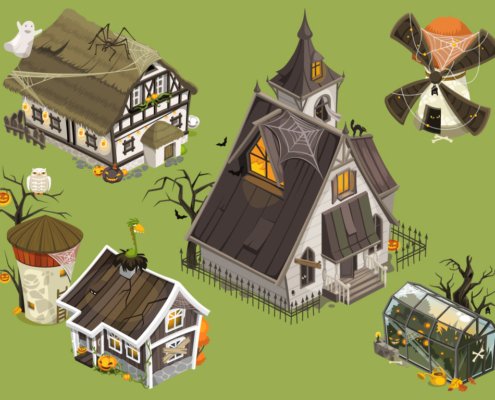 Online Game Scary Set design