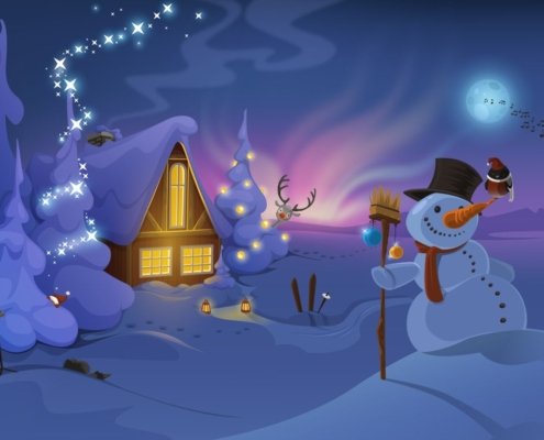christmas snow Illustration – Kuvittaja