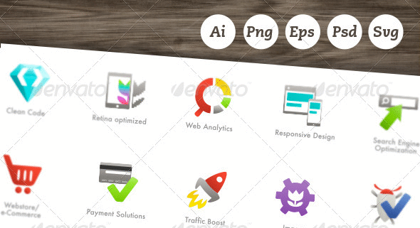 Seo Webmaster Vector Icon Set