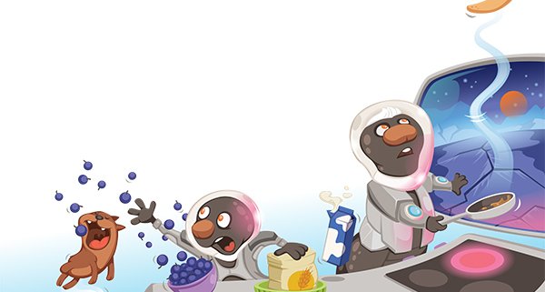 animals in space Illustration Kuvittaja