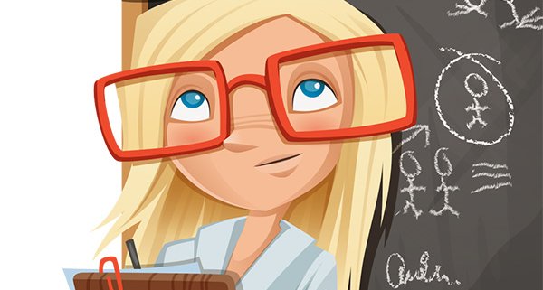 girl student character Illustration Kuvittaja
