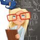 girl student character Illustration Kuvittaja