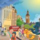 childrens book city Illustrations – Kuvittaja