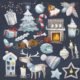 white christmas Illustrations Kuvittaja